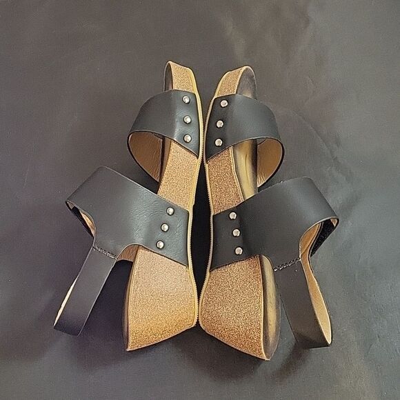 BRAND NEW ROUGE HELUIM DOUBLE STRAP VELCRO CLOSURE CORK WEDGE SANDAL - Picture 6 of 16